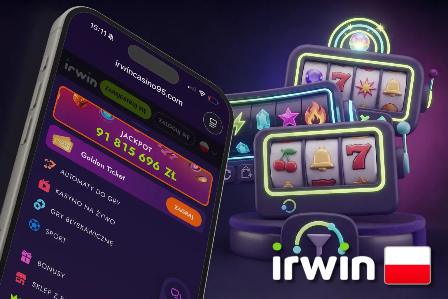 Katalog automatów online dostępnych w Irwin Casino