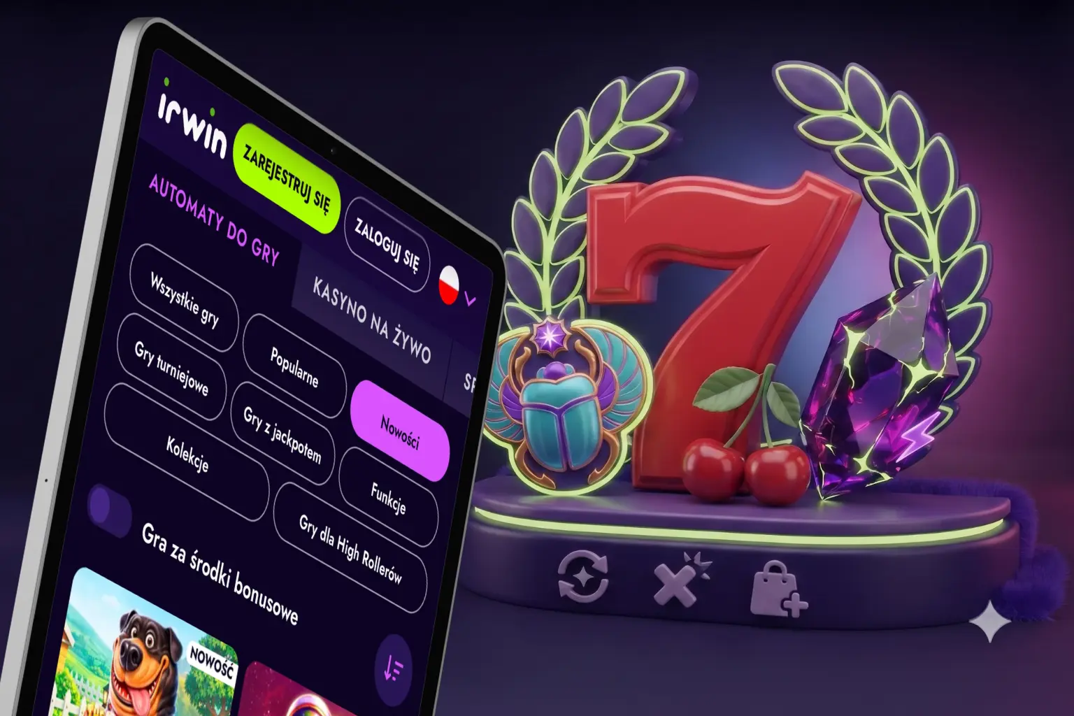 Najpopularniejsze sloty i funkcje bonusowe Irwin Casino