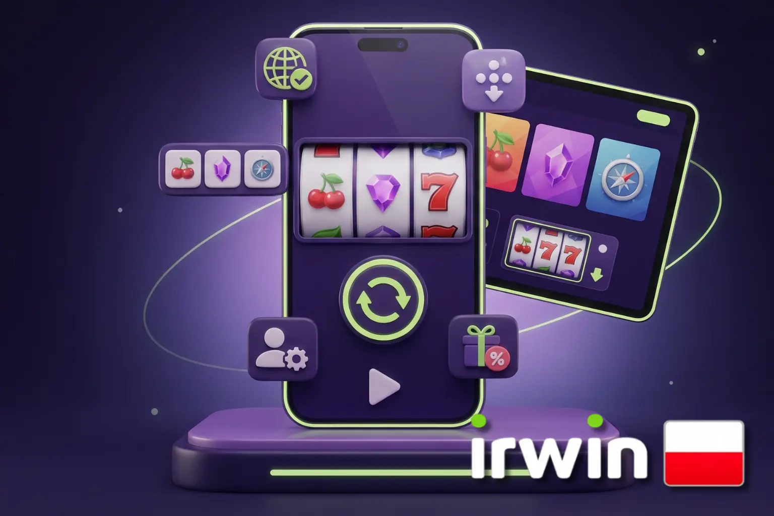 Automaty Irwin Casino na smartfony oraz tablety